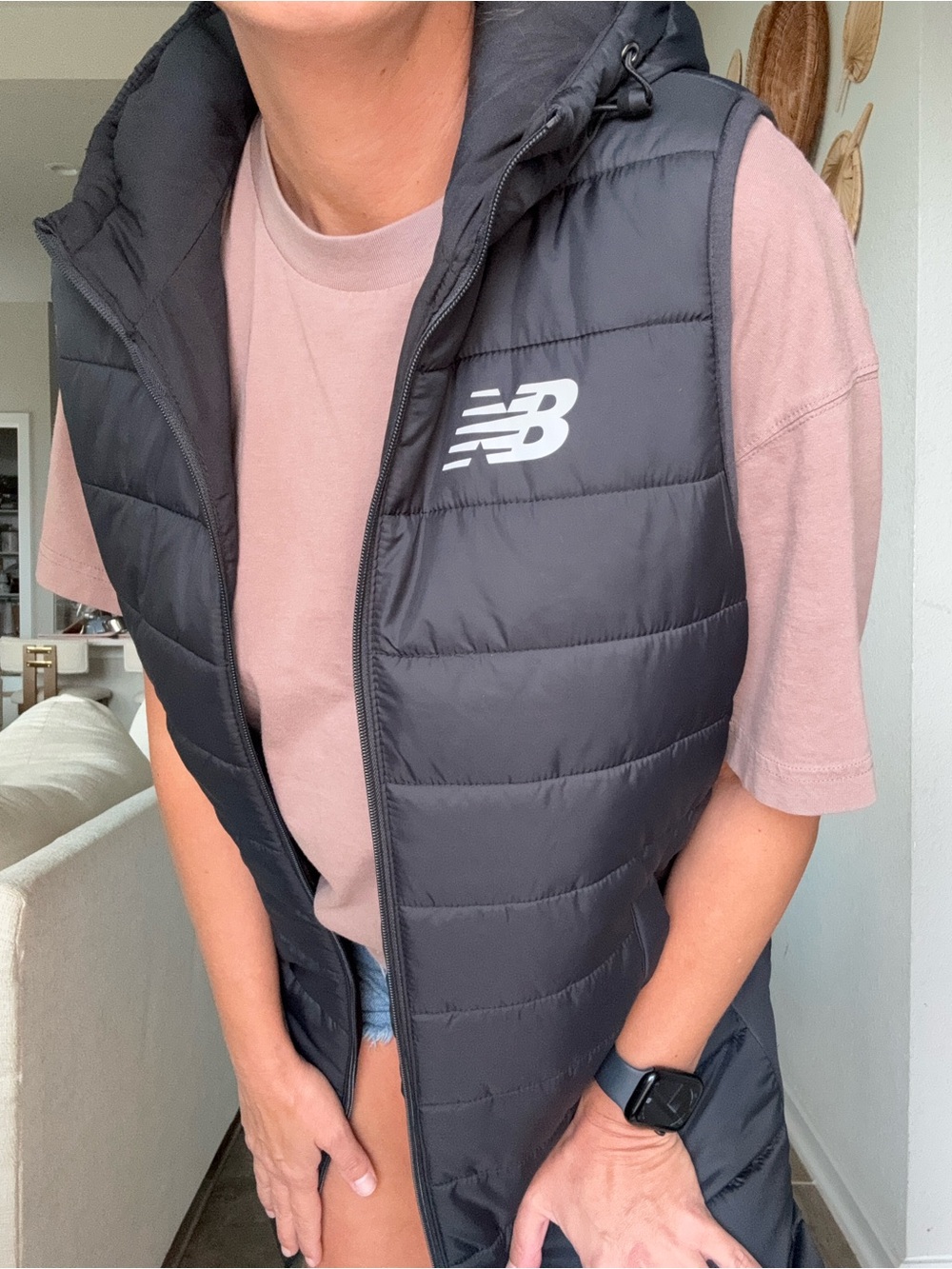 NWT New Balance Stratum Black Long Vest Medium